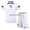 Maillot de Supporter Etats-Unis Domicile Coupe du Monde 2022 Pour Enfant